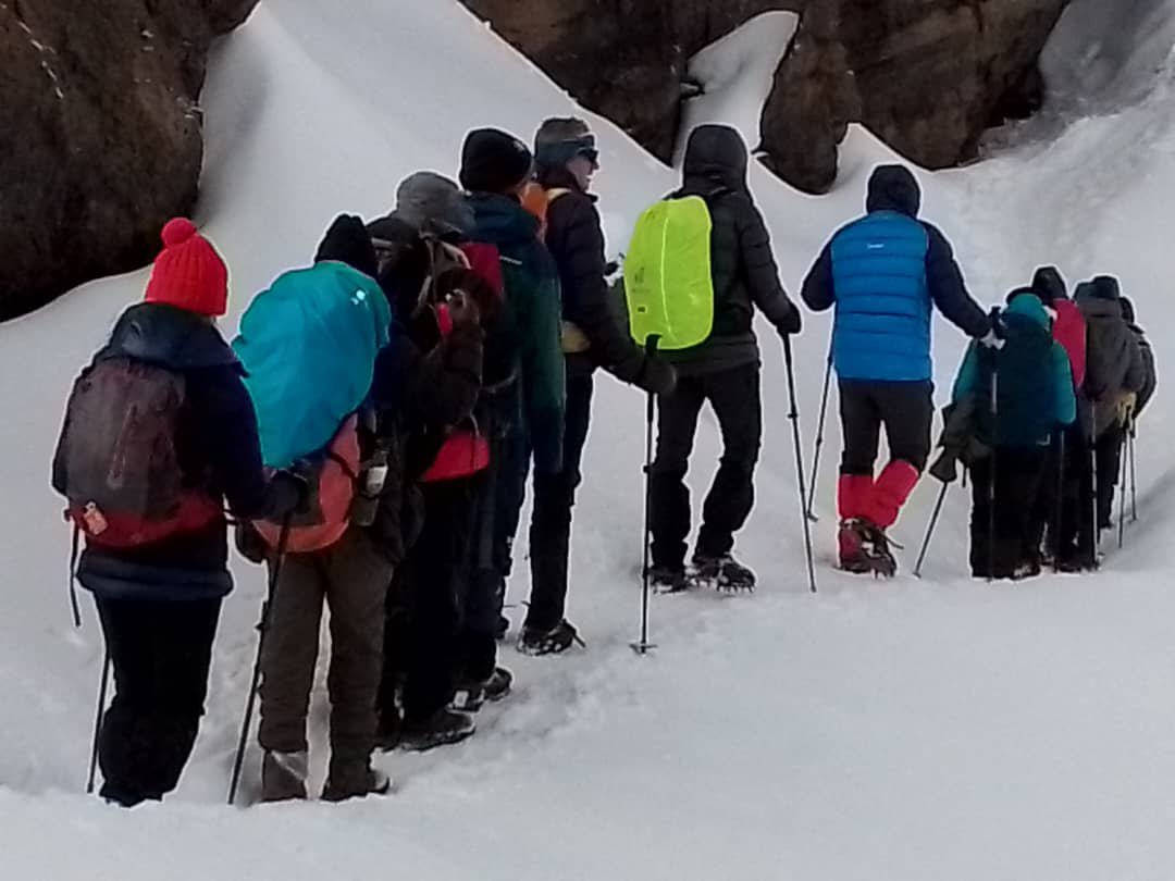 Climbers on the Machame Route