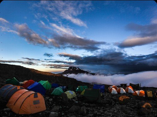 Climbers on Kilimanjaro Lemosho Route